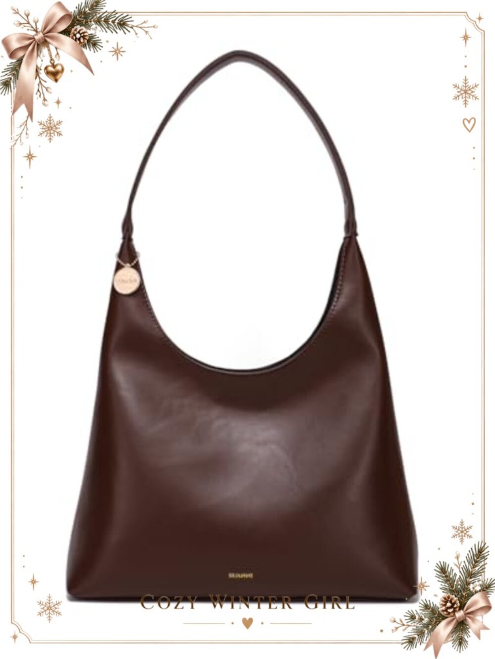 Vegan Leather Hobo Bag Slouchy Shoulder Bag Tote Purse